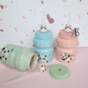 TAZA CON BOMBILLA PANDA PASTEL