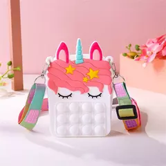 CARTERA SILICONA POP IT UNICORNIO - comprar online