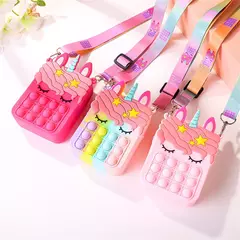 CARTERA SILICONA POP IT UNICORNIO