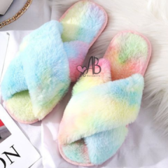 PANTUFLA PELUCHE VERDE PACK X3