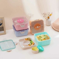 LUNCHERA VIANDA CUADRADA COLOR - comprar online