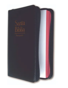 BIBLIAS CRISTIANAS LETRA GRANDE CON CIERRE NEGRA
