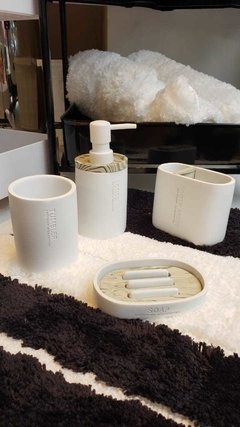 Set de baño 4 piezas blanco - comprar online