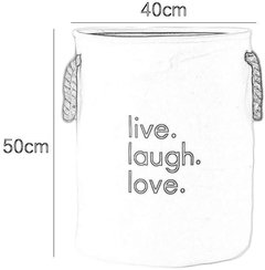 Cesto laundry "Live/Laugh/Love" - tienda online