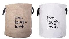 Cesto laundry "Live/Laugh/Love"