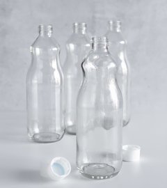 Kit 4 garrafas de vidro 500ml na internet