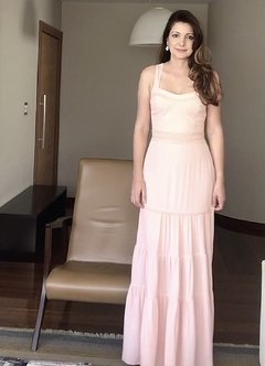 VESTIDO CREPE ROSA