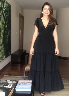 VESTIDO LONGO DECOTE V