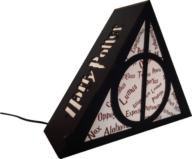 Luminária Abajur Triângulo Relíquias Da Morte Magias: Harry Potter no  Shoptime