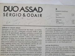 DUO ASSAD - GNATTALI PIAZZZOLLA RODRIGO (AUTOGRAFADO) na internet