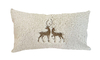 Almohadon de corderito bordado Ciervos - 30x50cm