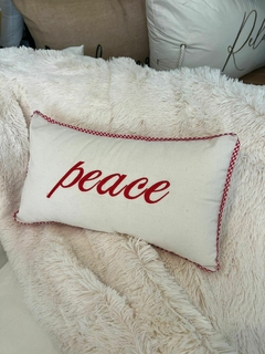 Almohadon bordado Navidad 30x50cm - PEACE