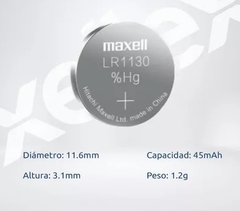 Pila Maxell Lr1130 Ag10 189