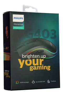 Mouse Gamer Philips G403 Rgb Led 7 Botones 6400dpi Gaming Pc - comprar online