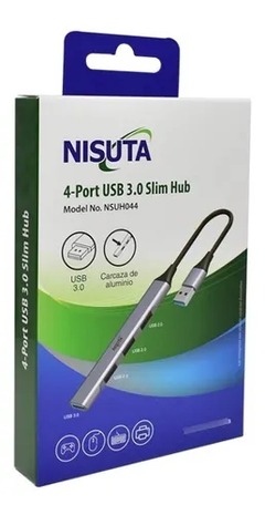 Hub USB NISUTA 044 de 3 puertos usb 2.0 y 1 puerto usb 3.0