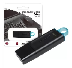 Pendrive Kingston Datatraveler Exodia Dtx/64 64gb 3.2 Gen Color Negro