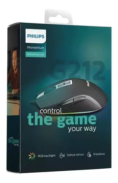 Mouse Gamer Philips G212 Color Negro - comprar online