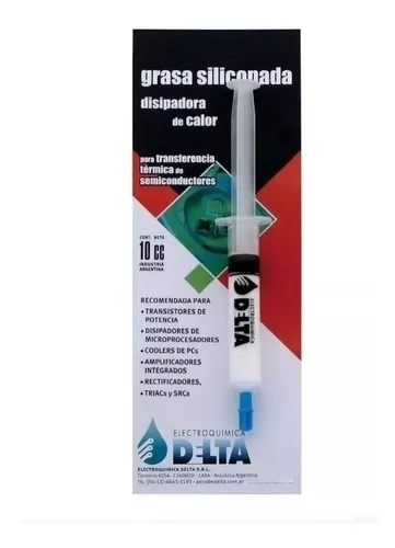 Grasa Silicona Disipadora Delta 10cc Pasta Térmica