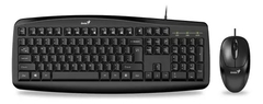 Combo Kit de teclado y mouse Genius KM-200 Español de color negro