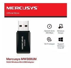 Adaptador Mercusys N300 Usb Inalámbrico 300mbps Pc