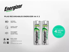 Pilas Recargables Energizer AA X 2 - comprar online