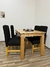 Mesa MDF negra con sillas en chenille con pata reforzada - tienda online