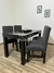 Mesa MDF negra con sillas en chenille con pata reforzada - comprar online
