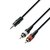 Cable Miniplug Stereo 3.5 A 2 Rca Macho 3 Mts Profesional