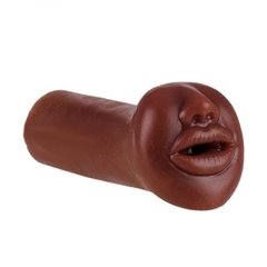 Masturbador masculino no formato boca cor chocolate. - comprar online