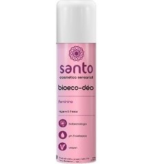 Desodorante Santo BIOECO-DÉO Feminino Rosa. Possui o pH ideal para a região íntima. Produto Vegano.