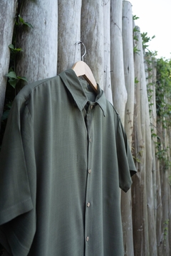 Camisa Lino Verde - tienda online