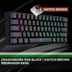 Redragon K630 Dragonborn RGB Black Switch Brown