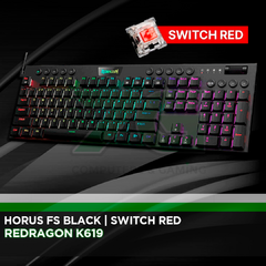 Redragon K619 Horus FS Black Switch Red