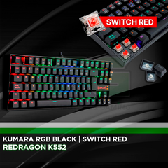 Redragon K552 Kumara RGB Black Switch Red