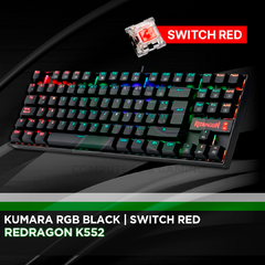 Redragon K552 Kumara RGB Black Switch Red