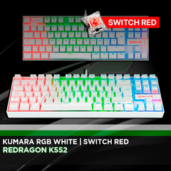 Redragon K552 Kumara RGB White Switch Red