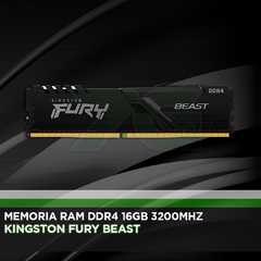 MEMORIA RAM KINGSTON FURY BEAST DDR4 16GB 3200MHZ