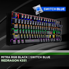 Redragon K551 Mitra RGB Black Switch Blue