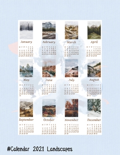 Calendar 2021 Landscape (Tamanho A5)