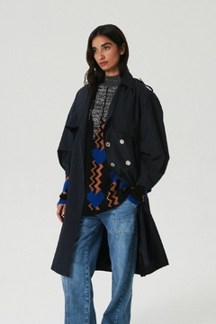 TRENCH KOONS AZUL - comprar online