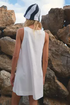 VESTIDO VOLCÁNICO OFF WHITE - comprar online