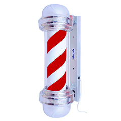Barber Pole Poste de Barbeiro Vermelho 65cm sem Globo 220V
