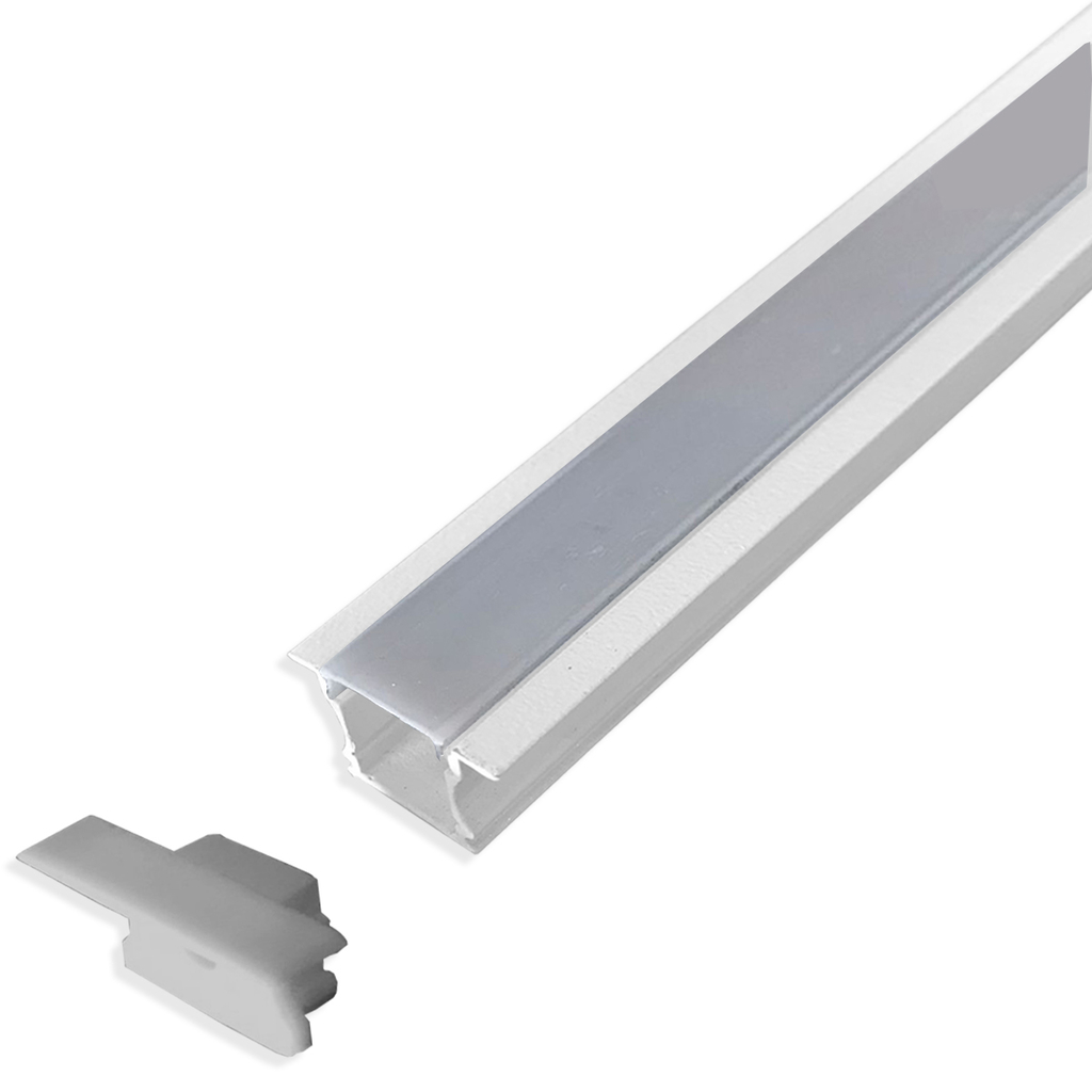 Perfil De Led 25mm Para Embutir Gesso Forro Marcenaria 2m