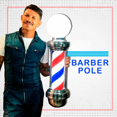 Barber Pole Poste de Barbeiro Com Globo 75cm Megan - loja online