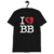 T-Shirt Ride It! I Love Bodyboard - Preto e Azul Marinho