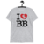 T-Shirt Ride It! I Love Bodyboard - Branca e Cinza Mescla - comprar online