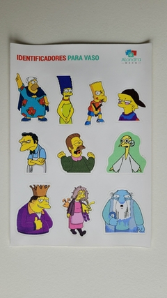 Identificador para vasos "Los Simpsons"