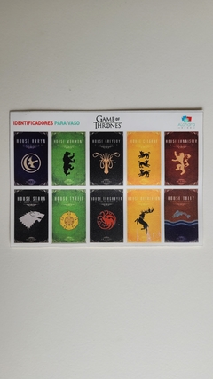 Identificador para vasos GAMES OF TRONES (x10 un)