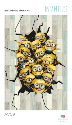 Alfombras vinílicas minions (avc9) 66x120 cm