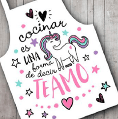 Delantal Cocina Unicornio